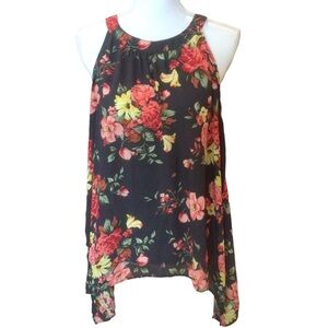 Torrid Floral Georgette Goddess Tank Top Size 00 (M)